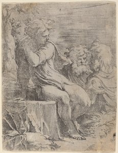 Drengen og to gamle mænd af Parmigianino