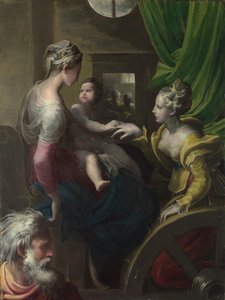 Saint Catherines mystiske ægteskab, ca. 1527-1530 af Parmigianino