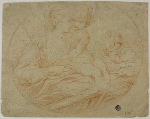 Kvinde og to børn af Parmigianino