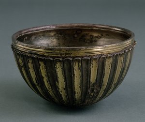 Parthian skål, Iran, ca. 100-200 e.Kr. (forgyldt sølv)