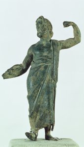 Shami-figur, muligvis Zeus eller Poseidon, restitueret fra det ødelagte tempel i byen Nehavand (kendt som Laodicea), Iran (bronze)