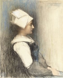 En bretonsk pige, af Pascal Adolphe Jean Dagnan Bouveret