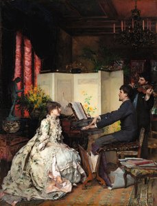 Duetten, 1883. af Pascal Adolphe Jean Dagnan Bouveret
