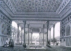 Indvendigt billede af spejlpavillonen, Isfahan, plade 35 fra 
