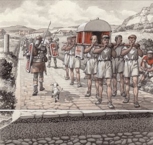 En romersk vej (gouache på papir)