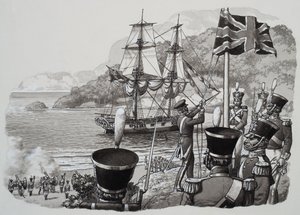 Ankomst til Vestaustralien den 21. januar 1827 (gouache på papir)