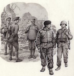 Rustninger fra 2. verdenskrig til i dag (gouache på papir)