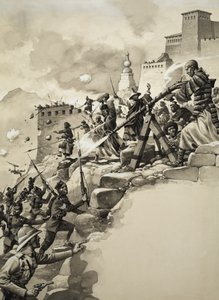Final Assault on Tibet (gouache på papir)