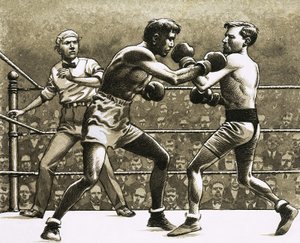 Jimmy Wilde bokser mod Pancho Villa i New York