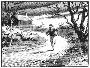 Illustration til Great Expectations af Charles Dickens (pen og blæk)
