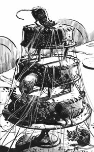 Illustration til Great Expectations af Charles Dickens (pen og blæk)