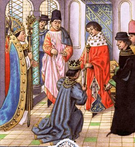 Richard II afgiver sin krone til Henry Bollingbroke, den senere Henry IV