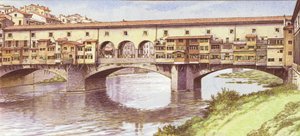 Ponte Vecchio som den så ud i 1970