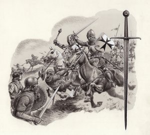 De tyske riddere (gouache på papir)