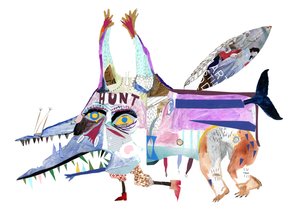 Oil Monster, 2011 (collage og akvarel)
