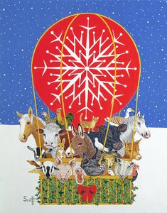 Christmas Journey (olie på lærred) af Pat Scott