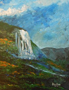Caskad home, 2015 (akryl på artistboard) af Patricia Brintle