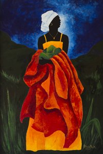 Sæson avocado fuente, 2015 akryl på lærred af Patricia Brintle
