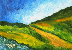 Vers Marmelade, 2015 (akryl på lærred) af Patricia Brintle