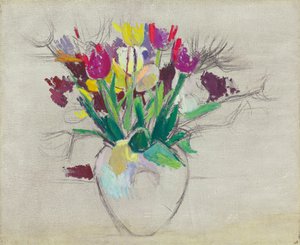 Stilleben med blomster (olie på lærred)
