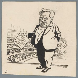 Streng behandling af Tyskland Mere retfærdighed, mere menneskelighed, mere godhed / men ikke for Tyskland (titel på objekt) af Patricq Kroon (signed by artist)