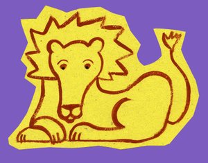 Horoskop: løvens tegn. Illustration af P. La Porta. af Patrizia La Porta