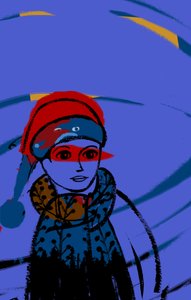 Lo sguardo, 2019 (digital, akryl) af Patrizia La Porta