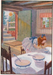 Hun gik til grøden til den lille lille lille bjørn (farve litho) af Patten Wilson