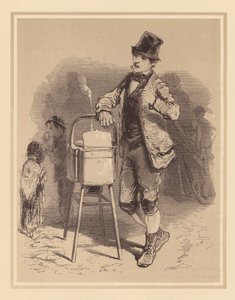 Gavarni i London: Kartoffeldåsen (litografi)