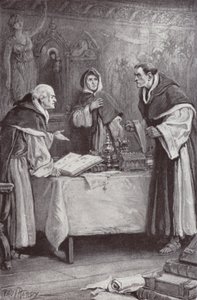 Illustration til klosteret og ildstedet af Charles Reade (Litho) af Paul (after) Hardy
