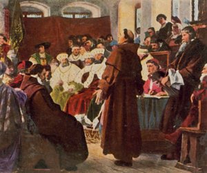 Luther på rigsdagen i Worms af Paul (after) Thumann