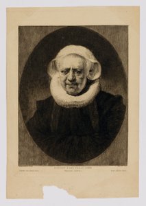 Portræt af en gammel dame af Paul Adolphe Rajon