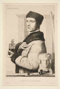 Portræt af Felix Bracquemond af Paul Adolphe Rajon