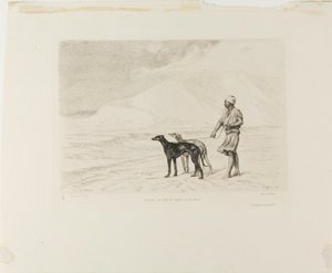 Stafet af hunde i ørkenen af Paul Adolphe Rajon