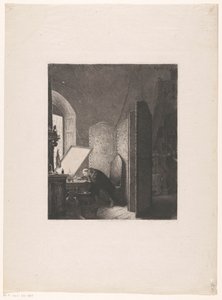 Rembrandt ætser i sit atelier Rembrandt dansesøn studie