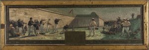 Skitse til rådhuset i Arcueil-Cachan: Le Tir, i 1888 (olie på lærred)