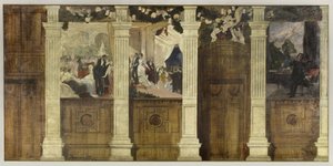 Skitse til rådhuset i det 4. distrikt: Le Bal à la ville ou La Fête mondaine af Paul Albert Besnard
