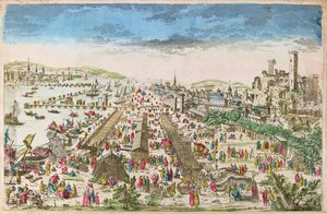 Fair of Beaucaire og udsigt over Tarascon af Paul André Basset