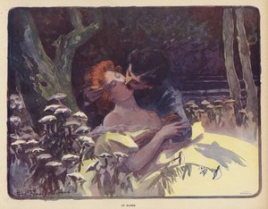 Kysset (farve litho)