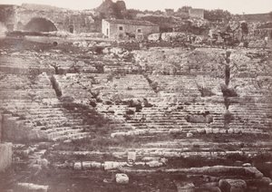 Theatre de Syracuse (Amfiteatret i Syracuse),1865 (foto) af Paul Berthier