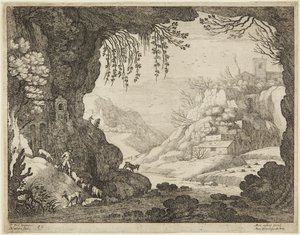 Gedepasser i en hule af Paul Bril