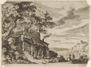 Hyrder foran en ruin af Paul Bril