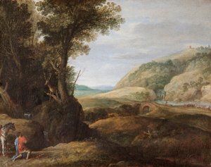 Landskab med St. Hubert og Hjorten, ca. 1615 (olie på lærred)