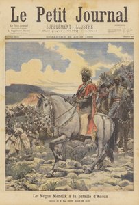 Negus Menelik i slaget ved Adwa af Paul Buffet