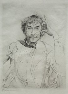 James MacNeill Whistler, 1897. af Paul Cesar Helleu