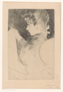 læsende kvinde af Paul Cesar Helleu