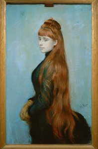 Portræt af Mademoiselle Alice Louis-Guerin. Pastel af Paul Cesar Helleu