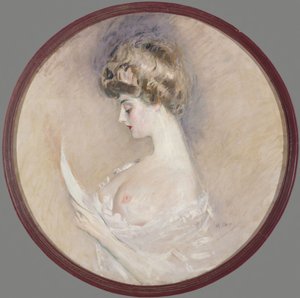 Portræt af Marthe Letellier, født Fourton, ca. 1900. af Paul Cesar Helleu