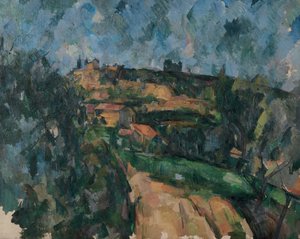 Bøjning af vejen på toppen af Chemin Des Lauves af Paul Cézanne