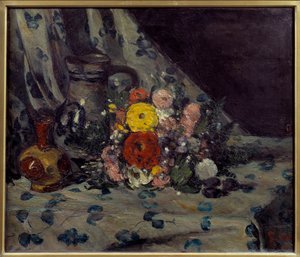 Buket med gul dalhia Maleri af Paul Cezanne (1839-1906) 1873 Søn. 0,54x0,64 m Paris, musee d